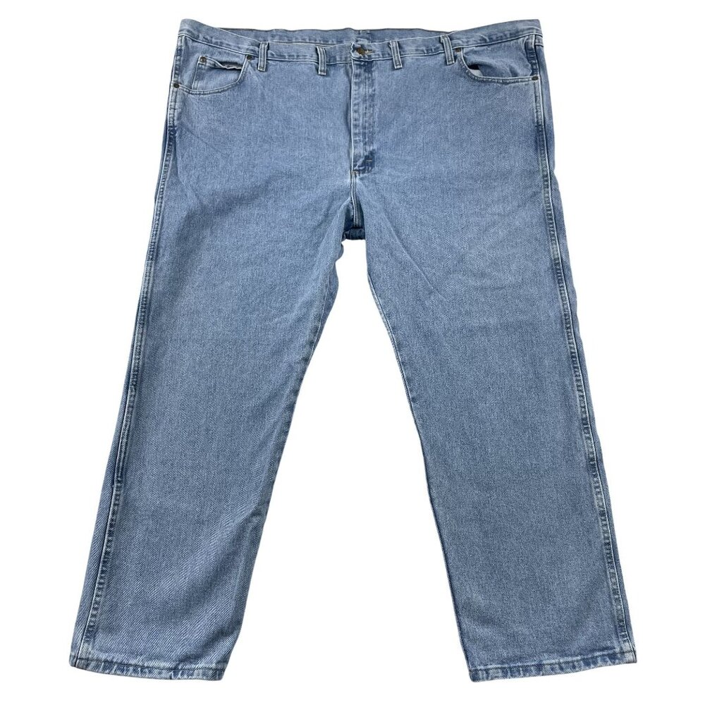 Wrangler Rugged Wear Jeans Mens 54x30 Blue‎ Light Wash Denim